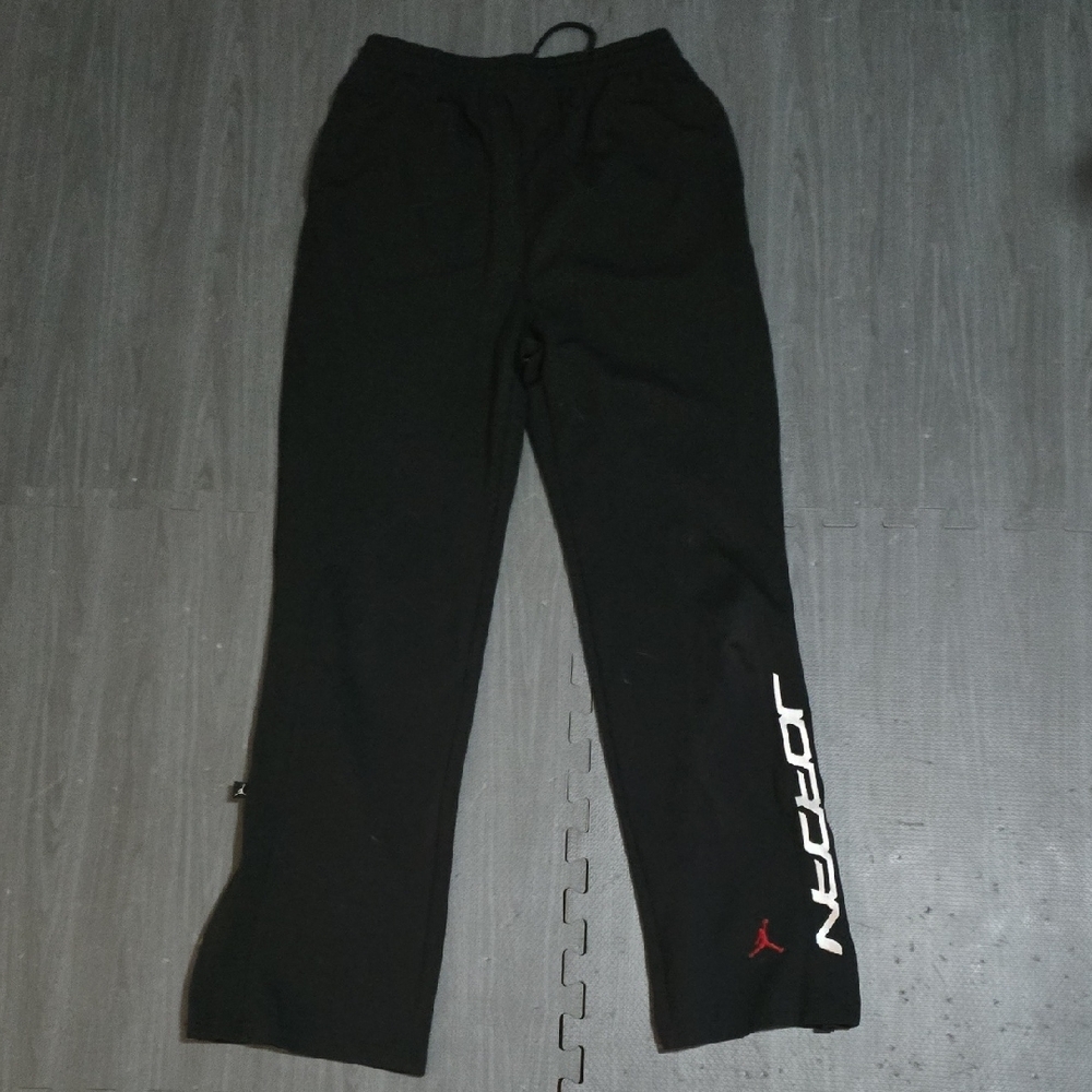 Jordan XL Black Sweatpants with White Logo